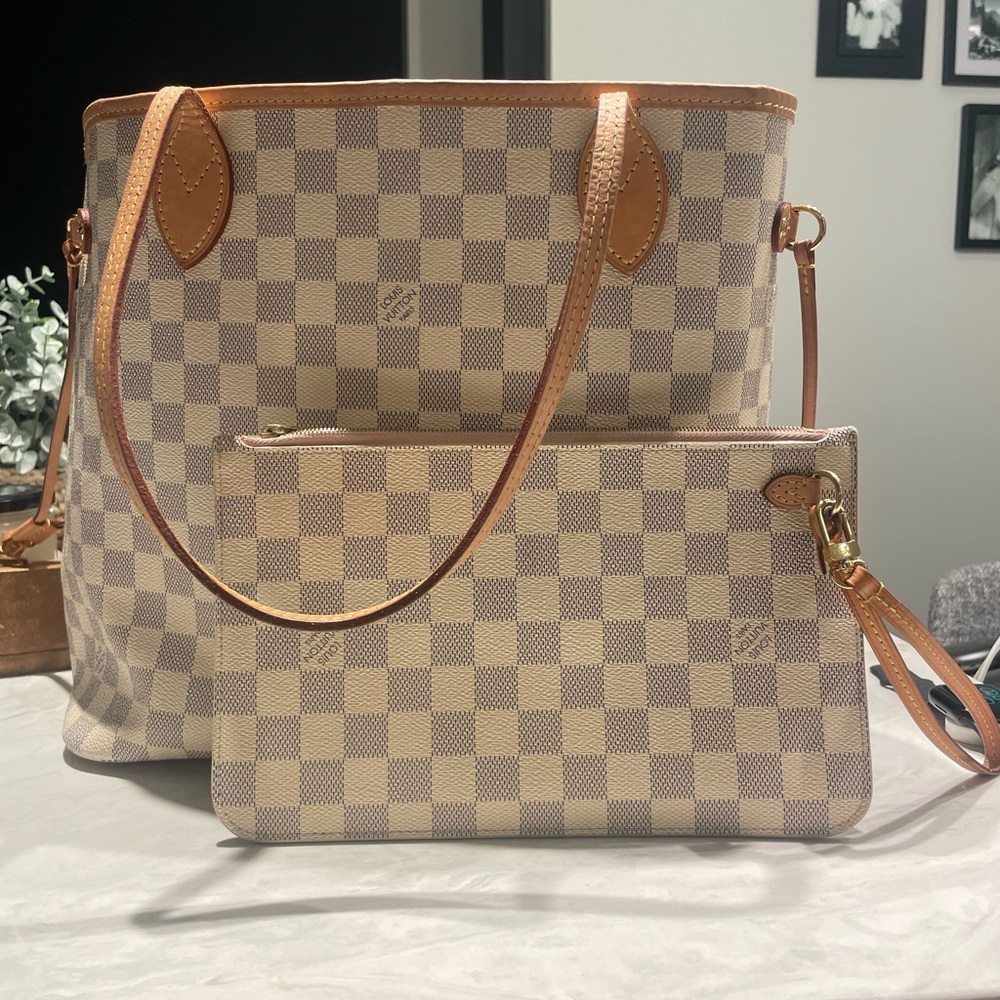Louis Vuitton neverfull mm damier azur